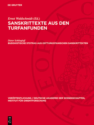 cover image of Buddhistische Stotras aus ostturkistanischen Sanskrittexten